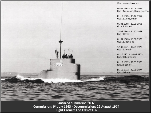 Surfaced submarine U 6