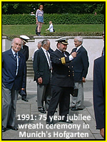 75 year jubilee - wreath ceremony in Munich's Hofgarten 1991
